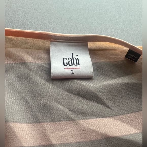 Cabi striped top, layered, size large - Picture 3 of 4